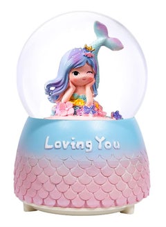 Buy Snow Globe, 3.14 Inch Snowglobes with 7 Musics for Girls Room Decor Collection,Mermaid Gifts for Girls Age 6-12 Years Old Christmas Birthday Gifts for Girls in Saudi Arabia