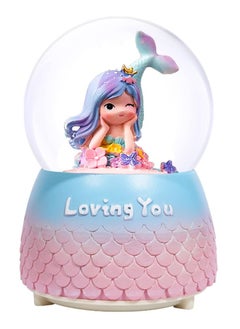 Buy Snow Globe, 3.14 Inch Snowglobes with 7 Musics for Girls Room Decor Collection,Mermaid Gifts for Girls Age 6-12 Years Old Christmas Birthday Gifts for Girls in UAE