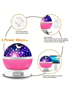 اشتري Star Projector Night Light With Adjustable Colors, Energy Saving, Eye Caring And Timer, Moon Star Lamp 360 Degree Rotating Starry Nightlight في السعودية