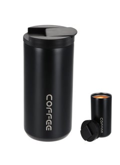 Buy 400ml Insulated Travel Mug, Stainless Steel Coffee Tumbler with Lid, Double-Walled, Leakproof for Hot and Cold Drinks in UAE