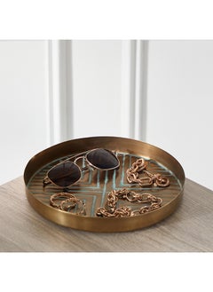 Buy Splendid Decorative Metal Plate 25 x 3 x 25 cm in Saudi Arabia