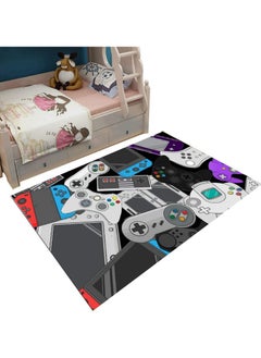 اشتري Home Area Gamer Rugs with Game Controller Design Thickened Non Slip Mats Stylish Velvet Carpet for Living Bed Playrooms في الامارات