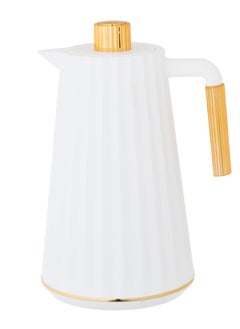 Buy Plastic Coffee & Tea Flask 1 Liter white in Saudi Arabia