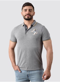 Buy Men's Napoleon Polo - Grey in Saudi Arabia