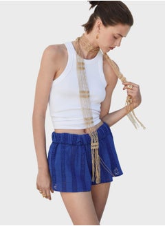 Buy Striped High Waist Shorts in UAE