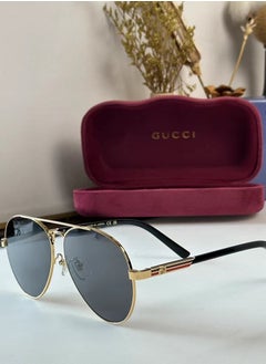 Buy Gucci unisex UV resistant fashionable full frame sunglasses 54mm retro sunglasses gray/black GG1288SA in UAE