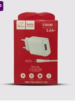 Buy Fast Charging 2A Adapter With Micro USB Cable Charger in Egypt