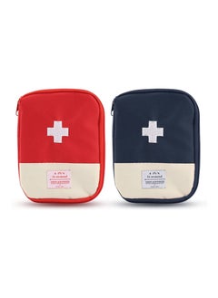 اشتري 2Pcs Travel Mini First Aid Pouch Portable Mini First Aid Kit Storage Bag for Medicine Boxes Medical Kits Empty Bag for Sports Camping Hiking Outdoor Activities Emergency في الامارات