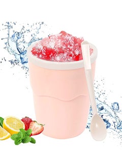 Buy Slushie Cup Slushie Maker Cup DIY Homemade Slushy Cup Smoothie Cup Ice Cream Maker Hot Summer Cooler Frozen Cup Slushy Maker Cup for Juice or Milk Pink in UAE
