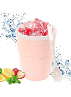 اشتري Slushie Cup Slushie Maker Cup DIY Homemade Slushy Cup Smoothie Cup Ice Cream Maker Hot Summer Cooler Frozen Cup Slushy Maker Cup for Juice or Milk Pink في الامارات