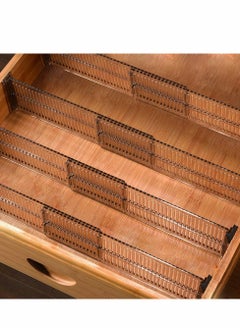 اشتري Drawer Dividers 4 Pack, Dresser Drawer Organizers Separators Expandable 51-27.5cm for Divide Kitchen Utensils Clothes, Multi Kitchen Drawer Organisers for Bathroom Bedroom Office Dresser في الامارات