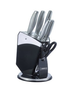 Buy Arshia Stainless Steel Knife 8pc Set Non Stick Silver Premium Design in UAE