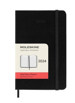 اشتري Moleskine 2024 Daily Planner, 12M, Pocket Size , Black, Hard Cover (9x14cm) في الامارات