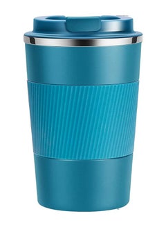 اشتري Coffee Travel Mug, 13oz Vacuum Insulated Travel Coffee Mug Spill Proof with Leakproof Lid, Double Wall Stainless Steel Tumbler Thermal Coffee Cup for Men Women Keep Hot/Cold Drinks- Blue في السعودية