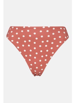 Buy Women 1 Piece Polka Dots Bikini Bottom, Brown/White in UAE