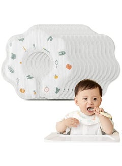 Buy Baby Disposable Drooling Bibs 20 pcs, 360°Rotate Bibs for Teething and Drooling, Unisex Baby Bibs, Fruit Pattern in UAE