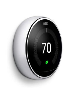 اشتري Nest 3rd Generation learning programmable Thermostat Polished Steel - T3019US في الامارات