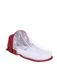 اشتري Portable Folding Lightweight Travel Crib Bed, Red BP9076 في الامارات