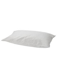 Buy Pillowcase White/Dark Grey 50X80 Cm in Saudi Arabia