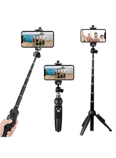 Buy Portable 40 Inch Aluminum Alloy Selfie Stick Phone Tripod with Wireless Remote Shutter Compatible with 14 13 12 11 pro Max Xr X 8 7 6 Plus, Android Smartphone in UAE