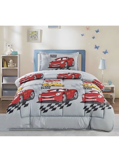 اشتري Elevate Kids' Bedrooms with our Reversible Cartoons Printed 3-Piece Comforter Set في السعودية