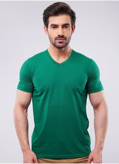 اشتري Oxford Green V-Neck T-Shirt في الامارات