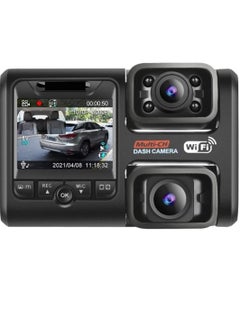 اشتري Dash Camera For Car, 4k 2160p Dual Lens DVR Night Vision Dash Camera Video Recorder, Mini Dashboard Camera Drive Recorder With DVR Night Vision And 24h Parking Monitor, (1pc, Black) في الامارات