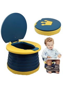 Buy Travel Potty for Toddlers Portable Potty for Toddlers Foldable Kids Training Toilet Seat for Boys Girls Baby Carry Potty Children Car Potty Chair for Camping Park (Blue) in Saudi Arabia