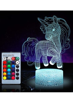 Buy Unicorn Multicolor Night Light for Kids  Unicorn Toys for Girl  16 Colours Changing Night Lamp with Remote Control in UAE