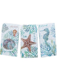 Buy Designs Set Of 3 Beachcomber Dual Purpose Terry Kitchen Towels in Saudi Arabia