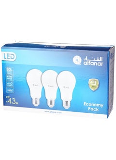 Buy Ww 6W Led Bulb 3 Pcs Economy Pack Energy Efficient Yellow Ledt Bulb6Wwg2 Pr in Saudi Arabia