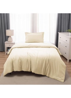 Buy Bedding Duvet Cover Single Size Set- 1Pieces Duvet Cover 140X200Cm / 1Pieces-Pillow Sham 50X75Cm (Beige, Single) in UAE