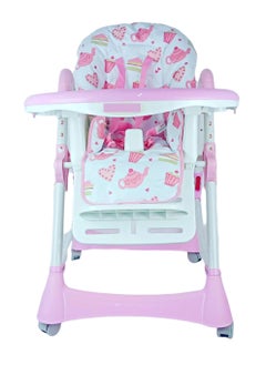 Buy Adjustable High Chair With Dining Tray And Safety Seat Belt For Children in Saudi Arabia