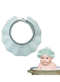 Buy Baby Shower Cap Adjustable Baby Hair Washing Guard Shampoo Hat Bath Shield Visor Hat Eyes and Ears Head Protection Waterproof Soft Silicone Shower Cap for Kids Toddler Blue in UAE