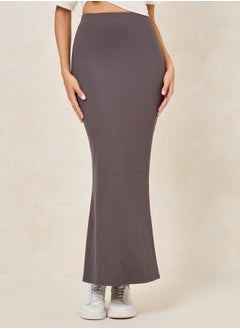 اشتري Ribbed Bodycon Maxi Skirt في السعودية