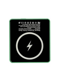 اشتري 5000.0 mAh 5000mAh Fast Magnetic  Portable Power Bank Charger for iPhone 12 series.  Green green/Black في الامارات