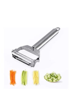 Buy Peeler Stainless Steel Cutter Slicer for Carrot Potato Melon Gadget Vegetable Fruit Double Sided Blade Multi-functional and Dual Kitchen in UAE