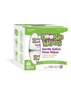 اشتري Baby Wipes by Boogie, Saline Wet Wipes for Nose, Face,Hand & Body, FSA/HSA Eigible, Made with Vitamin E, Aloe, Chamomile and Natural Saline, 90 Count (Packaging May Vary) - Unscented في الامارات