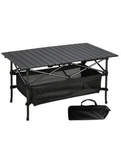 Buy Folding Camping Table Lightweight Aluminum Folding Table Roll Up Table with Carrying Bag for Indoor, Outdoor, Camping, Backyard, BBQ, Party, Patio, Beach, Picnic in UAE