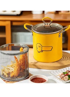 Buy Roasting pot + heat-resistant glass lid + mesh basket + stainless steel handle in Egypt