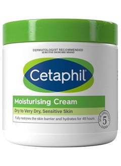 Buy Cetaphil Moisturizing Cream, Face & Body Moisturizer for Men & Women, Dry to Very Dry and Sensitive Skin, Unscented, 453g in UAE