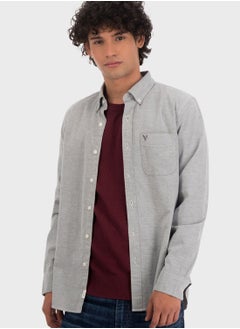 Buy Button Down Slim Fit Shirt in UAE