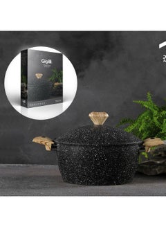 Buy Black Turkish granite aluminum pot 20 cm in Saudi Arabia