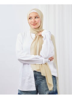 اشتري Crepe Chiffon Light Beige For Women في مصر