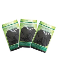 Buy Luffa Moroccan Bath Gloves Black - 3 pcs in Saudi Arabia