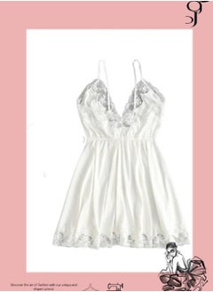 Buy soft material Women's soft lingerie set open chest sleeveless lace edges in Egypt