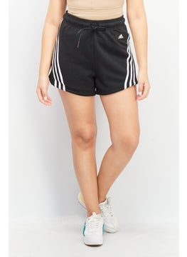 اشتري Women Sportswear Fit 3 Stripes Running Shorts, Black في الامارات