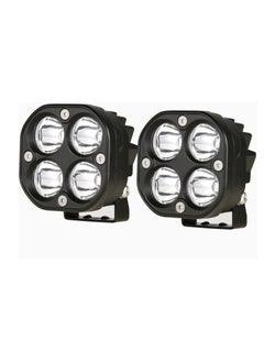 Buy White Waterproof Fog Lights 3 inch LED Driving Lights For Wrangler Offroad 4X4 Auto Car Jeep Truck ATV UTV Boat Motorcycle bait 40W 2PCS in UAE