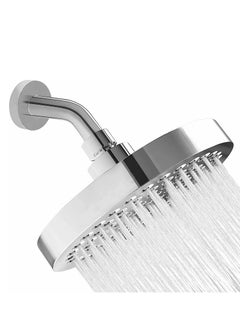 Buy Shower Head High Pressure Rain Luxury Bathroom Showerhead with Chrome Plated Finish Adjustable Angles Anti-Clogging Silicone Nozzles in Saudi Arabia