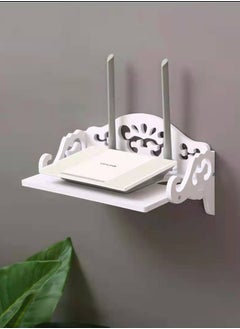 اشتري Wifi Router Shelf Wall Hanging Wifi Router Stand Wall Storage Organizer Wall Floating Shelf Holder Wall Mounted Top Hanging Wifi Router Shelf For Home Office في الامارات